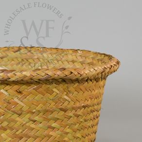 10" Round Palm Wicker Basket