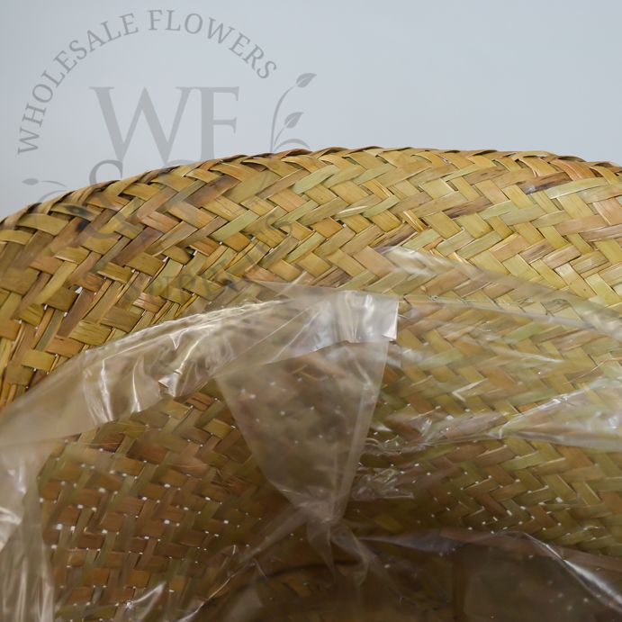 10" Round Palm Wicker Basket