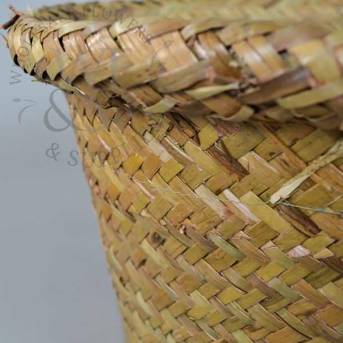 10" Round Palm Wicker Basket