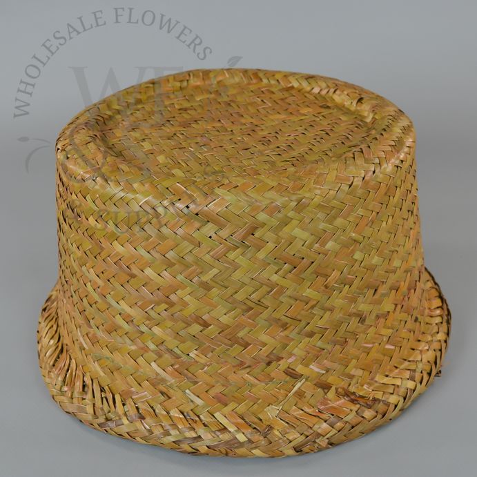 10" Round Palm Wicker Basket