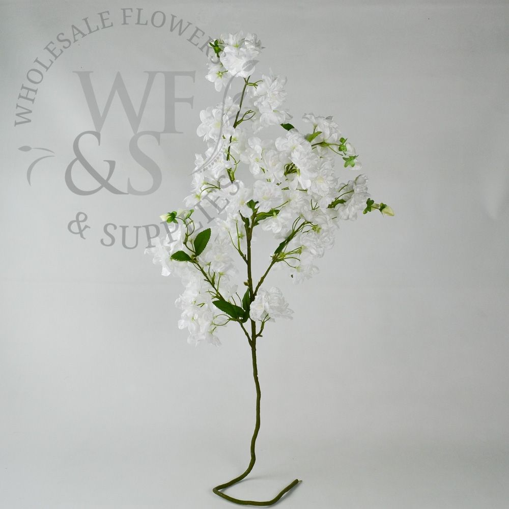 Cherry Blossom Spray White 40 inches