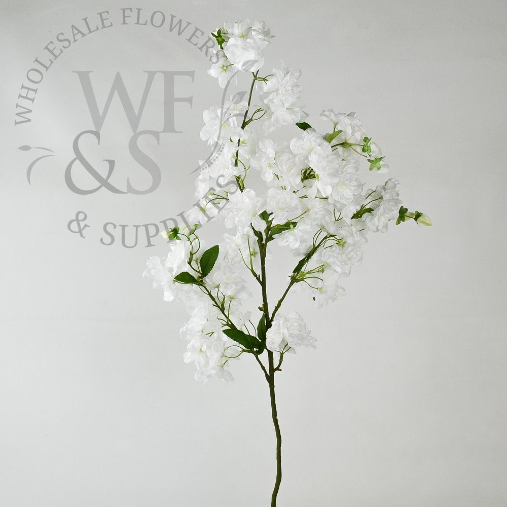 Cherry Blossom Spray White 40 inches