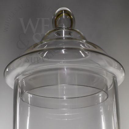 19" Glass Candy Jar Vase with Lid
