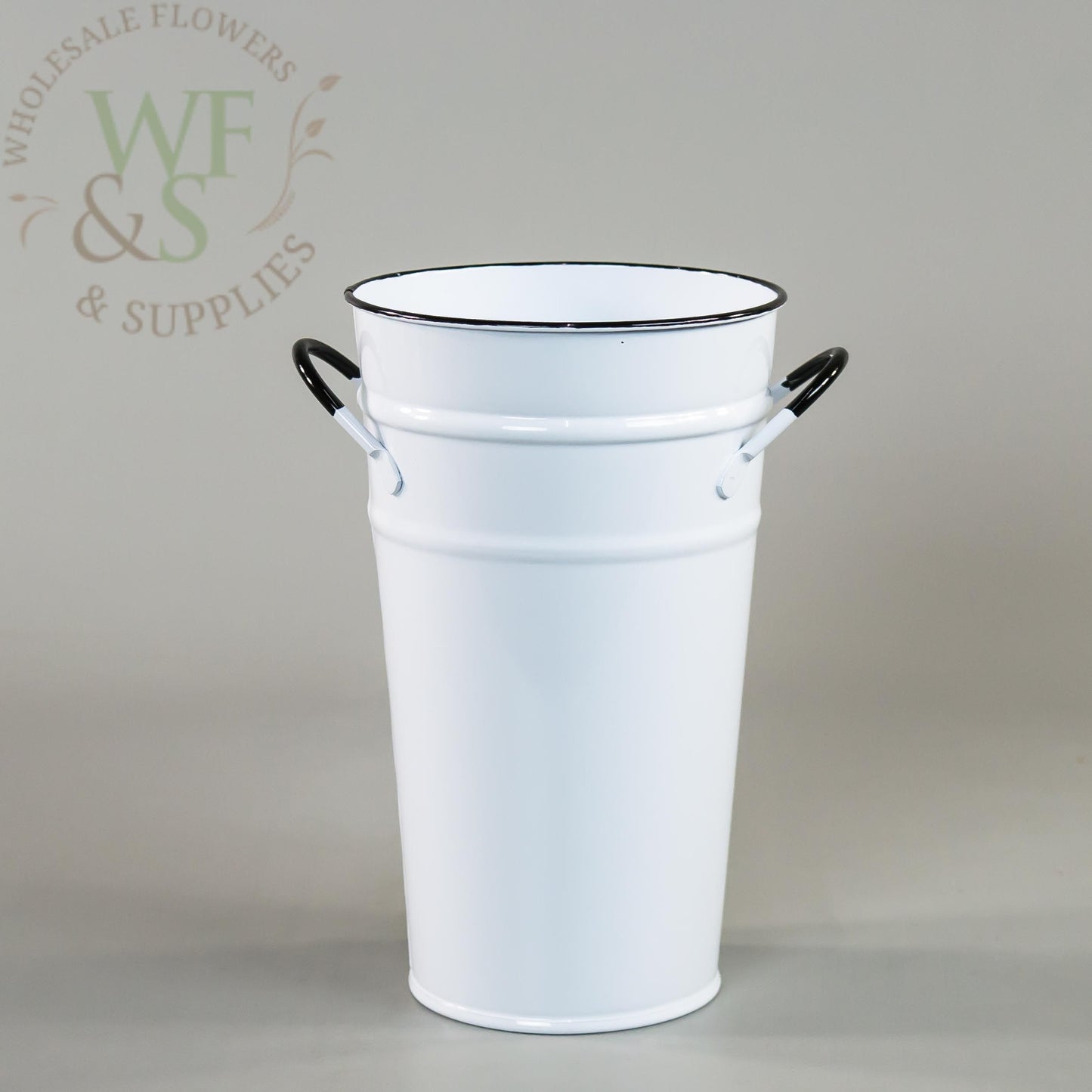 White Enamel French Bucket 7"