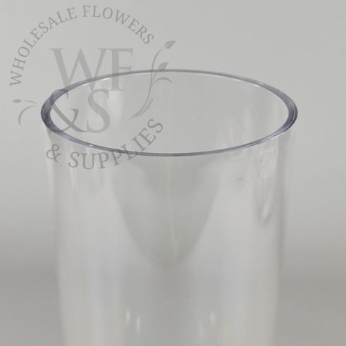 Plastic Cylinder Vase (Clear) 5" x 10"