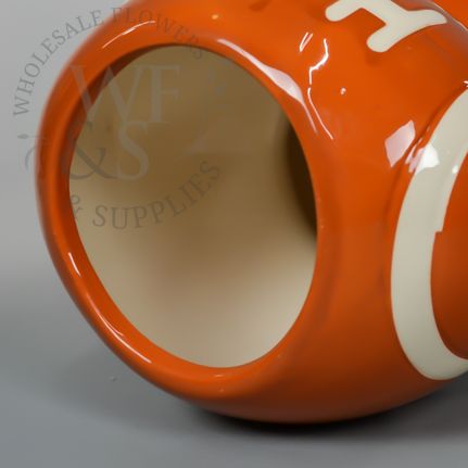 4 1/2" Football Ceramic Vase