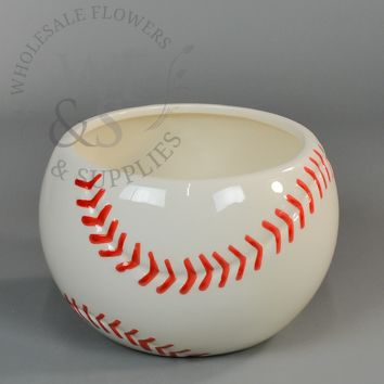 Ceramic Baseball Vase 3.75"