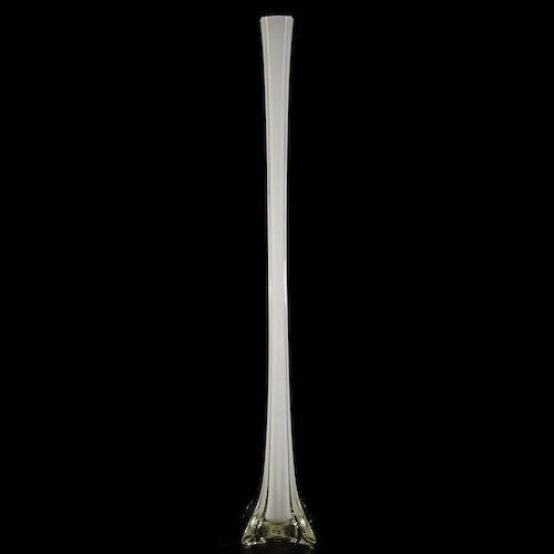 Eiffel Tower Glass Vase White 28in