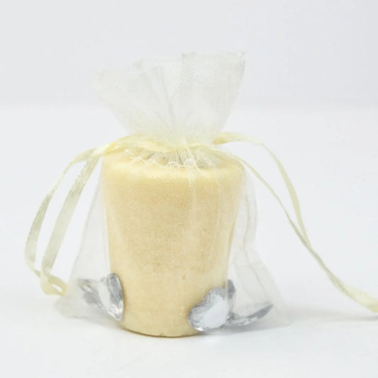 100% Polyester Organza Pouch Ivory