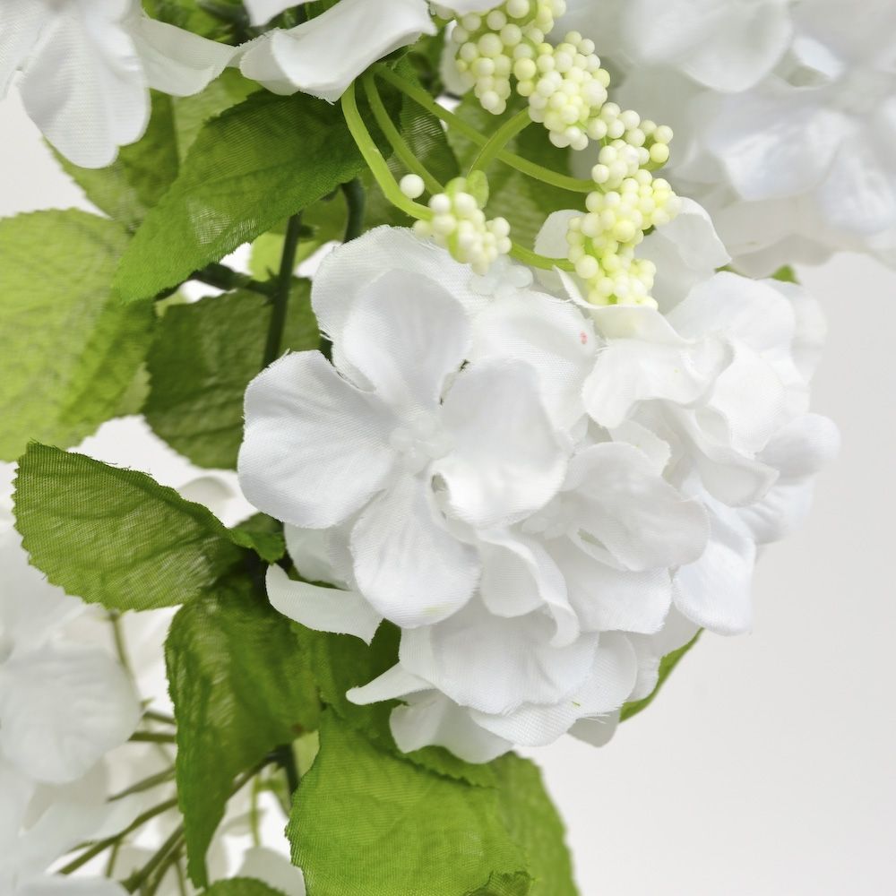 Silk Hydrangea Garland - White