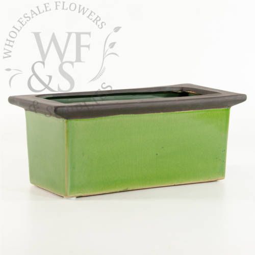 Green and Brown Ceramic Rectangle