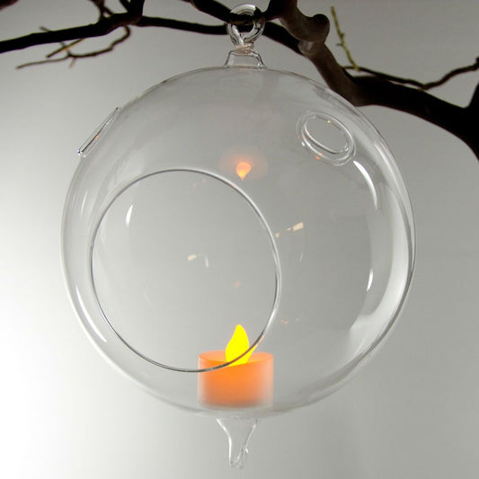 Hanging Glass Globe Votive Holder U8955: 4.5"