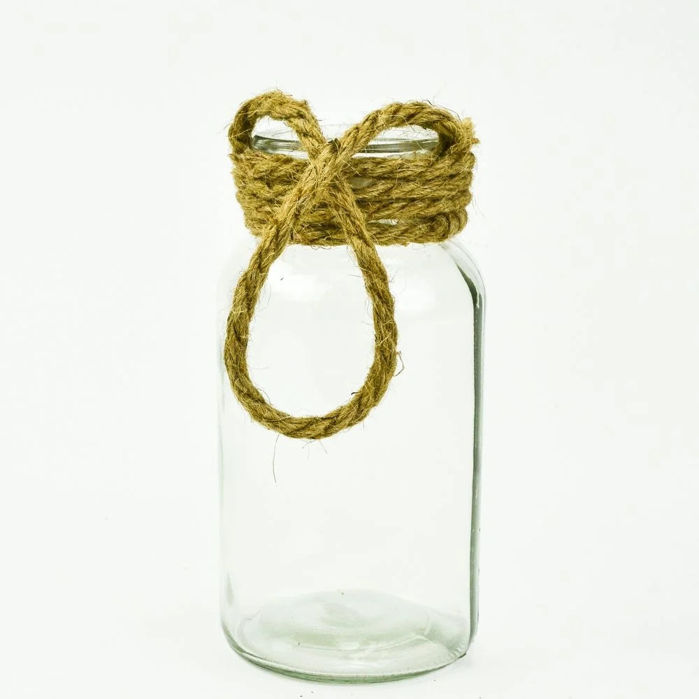 6.25" Rope Hanging Glass Jar