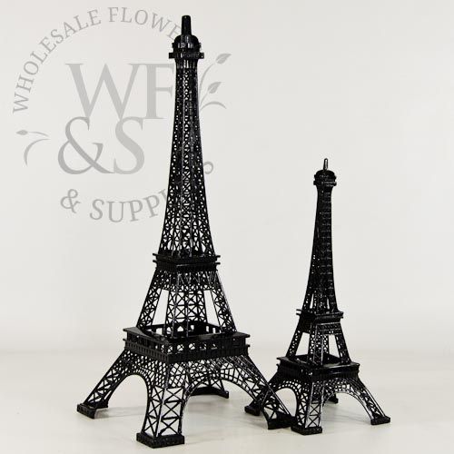 Mini Metal Eiffel Towers Black - 15"