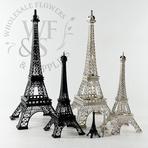 Mini Metal Eiffel Towers Black - 15"