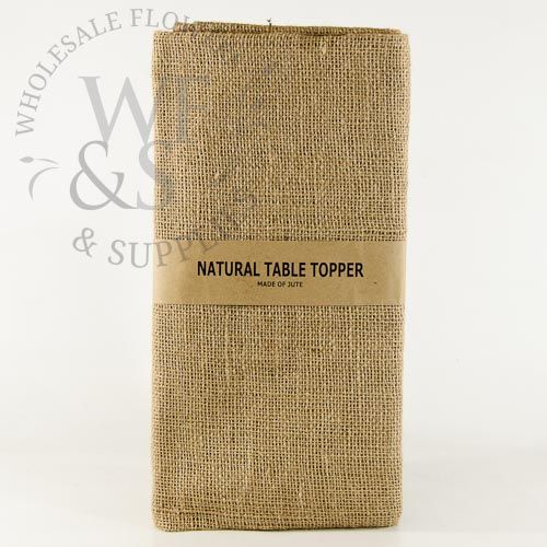 Natural Burlap Table Topper 80" x 80"