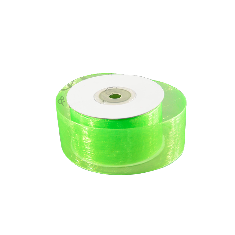 1.5" Nylon Organza Ribbon Apple Green