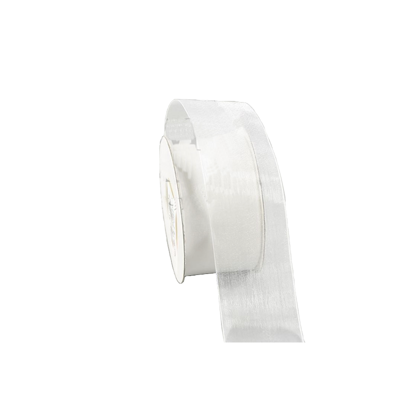 1.5" Nylon Organza Ribbon White