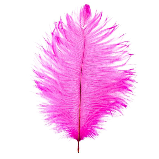 Colored Ostrich Drabs Hot Pink
