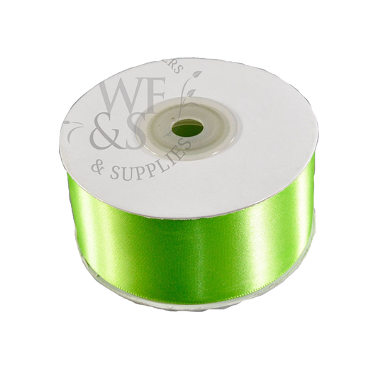 Single Face Poly-Satin Ribbon 1.5" Apple Green