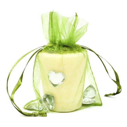 100% Polyester Organza Pouch Apple Green