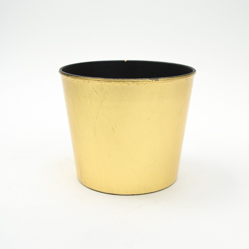 Large Recycled Plastic Pot - Gold