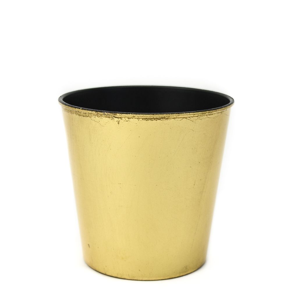 5 inch Recycled Plastic Pot - Gold