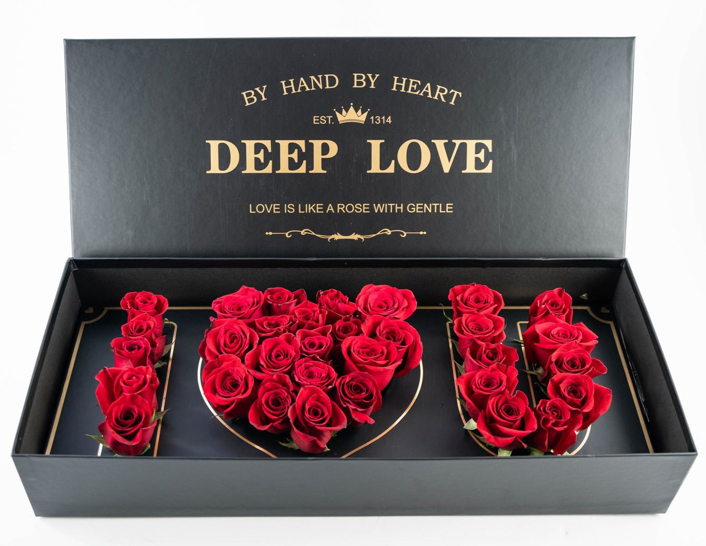 Deep love Flower box "I love you" - Black