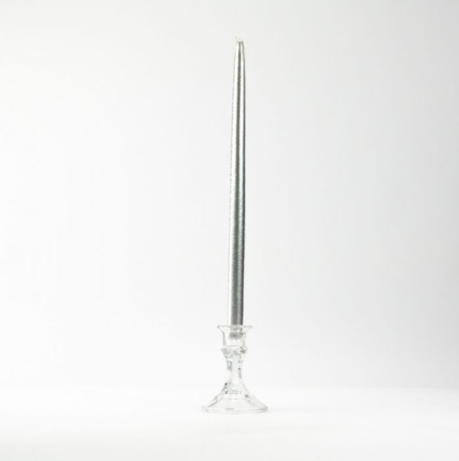14½" Taper Candles Silver