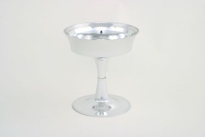 Silver Plastic Pedestal Vase