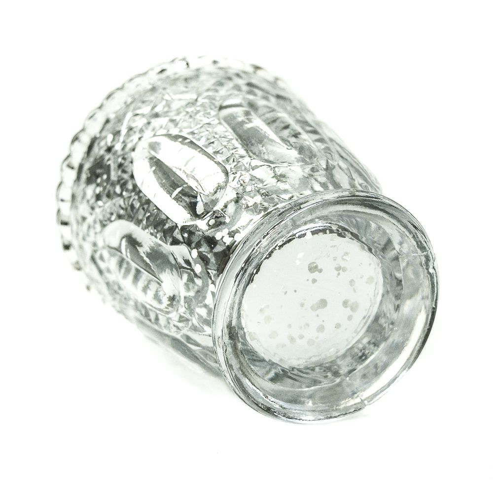 Silver Mercury Glass Votive holder - 4 inch