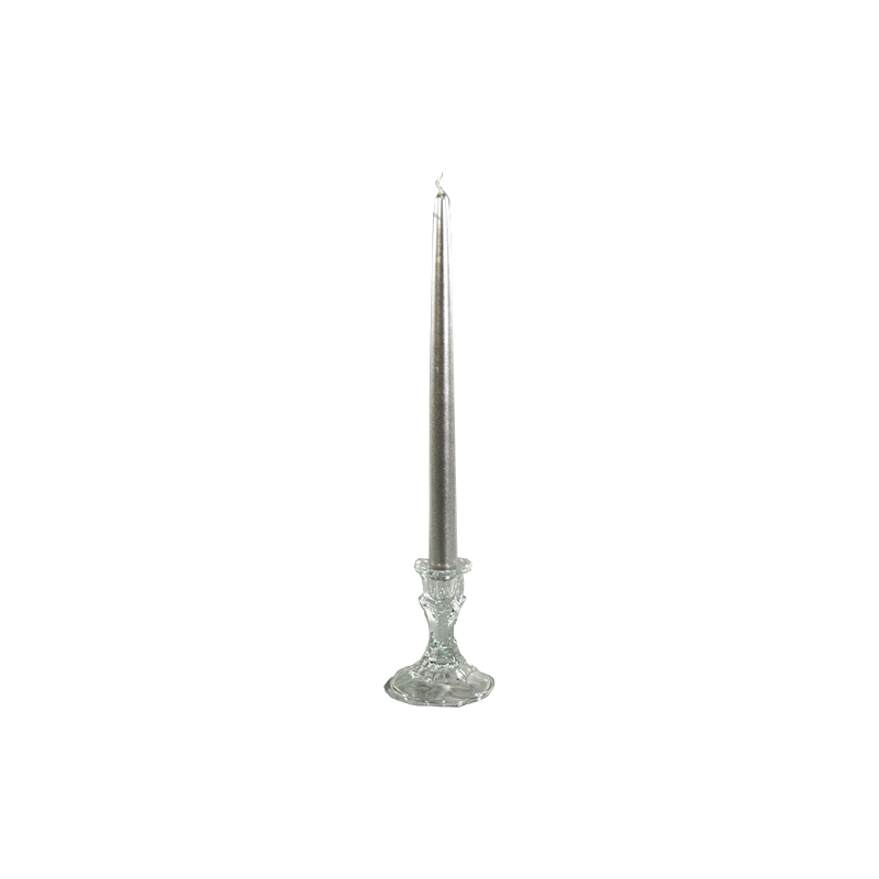 12" Tapered Candle Silver