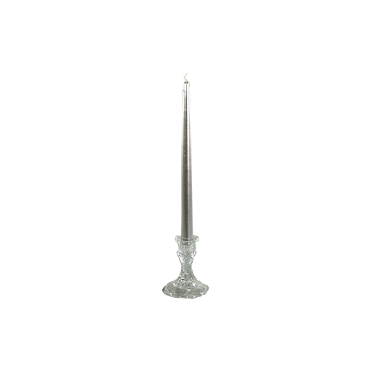 12" Tapered Candle Silver