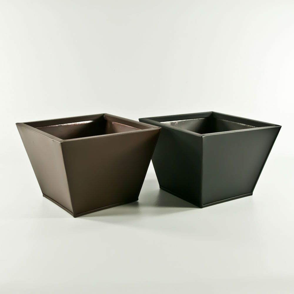 Tapered Metal Container - Bronze