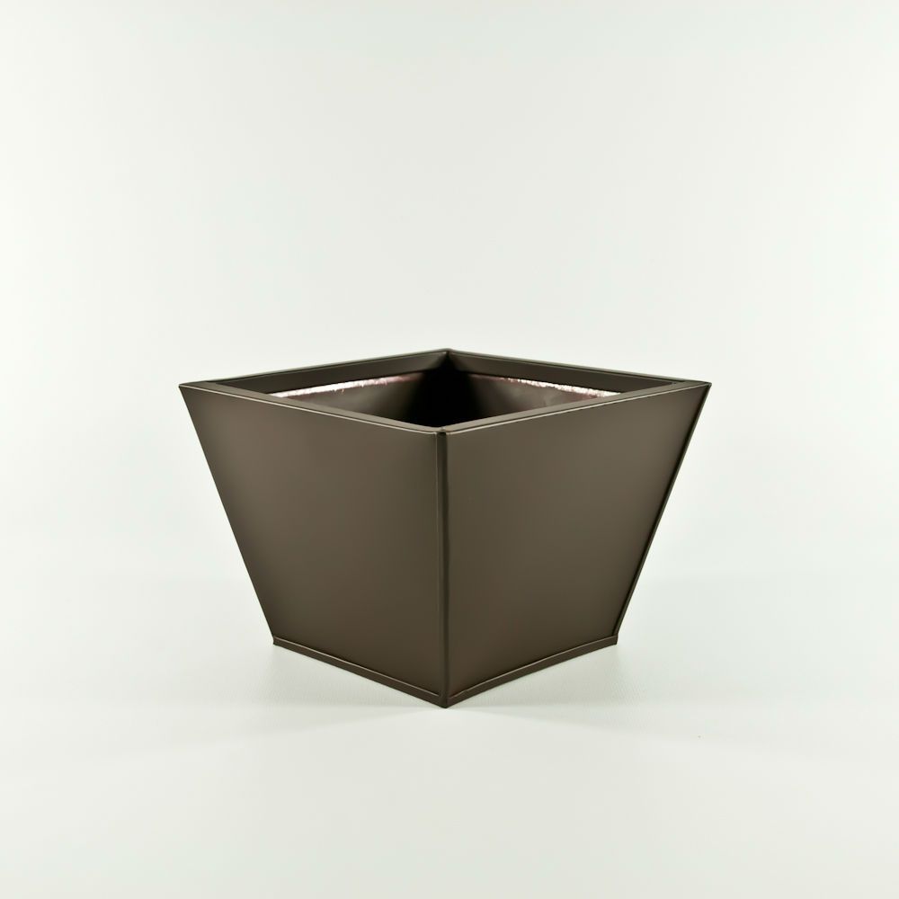 Tapered Metal Container - Bronze