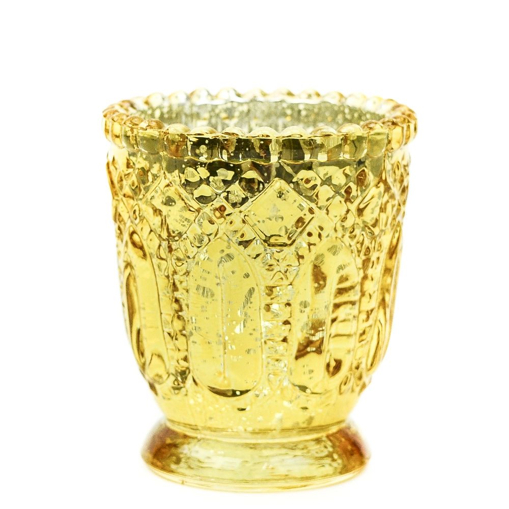 Gold Mercury Glass Votive holder
