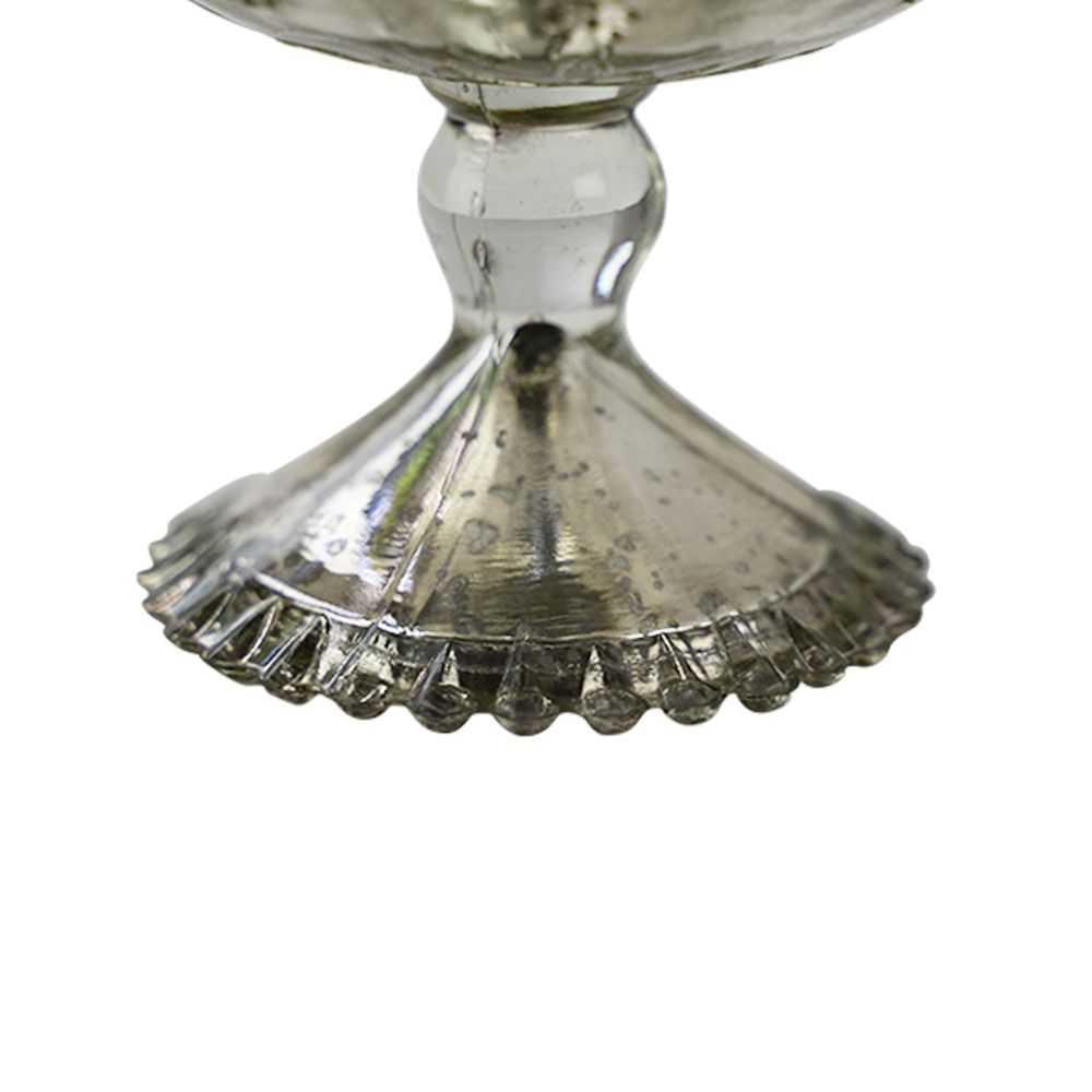 Silver mercury compote pedestal