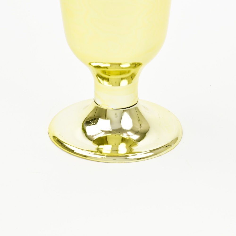 8 inch Gold Plastic Chalice Centerpiece Vase