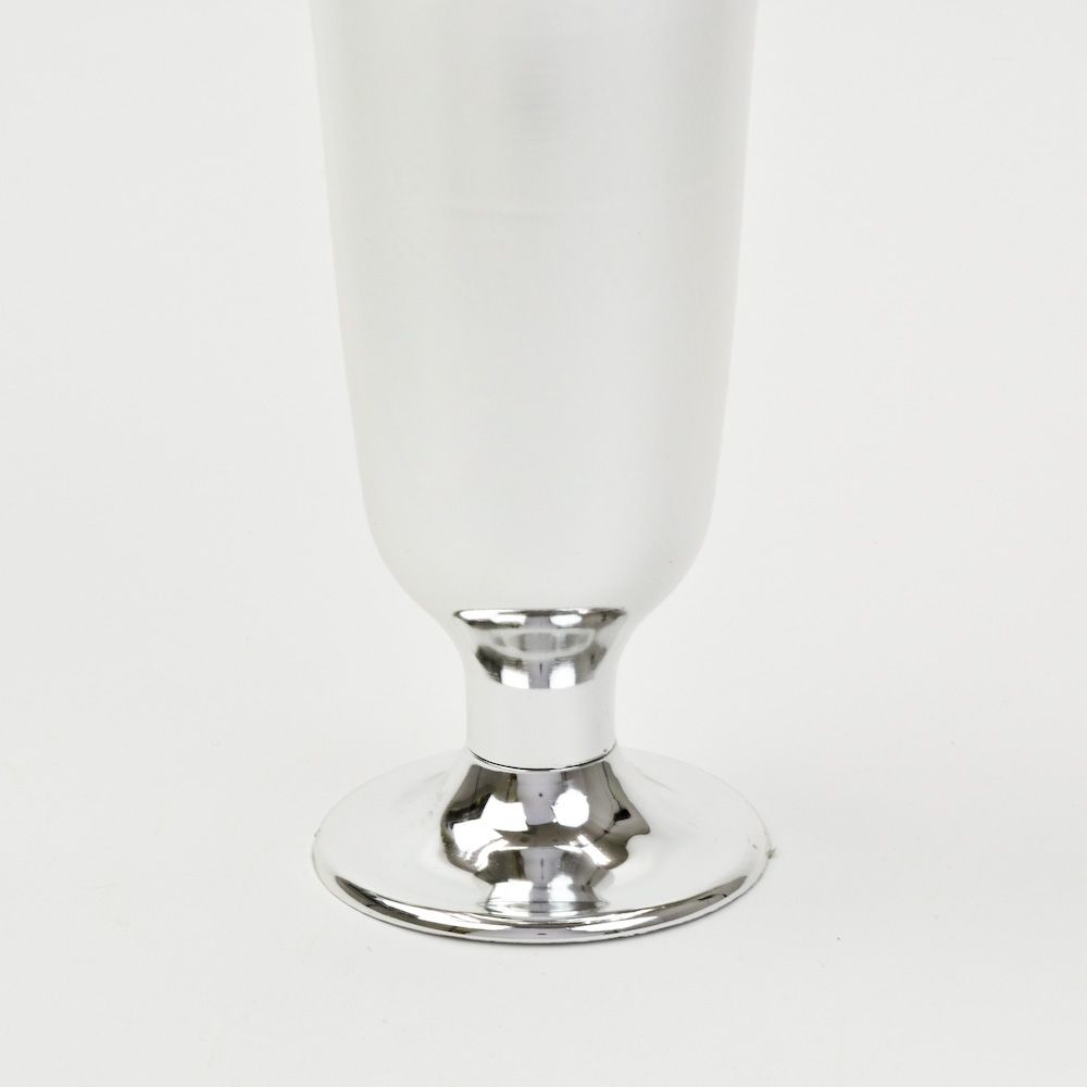 8 inch Silver Plastic Chalice Vase