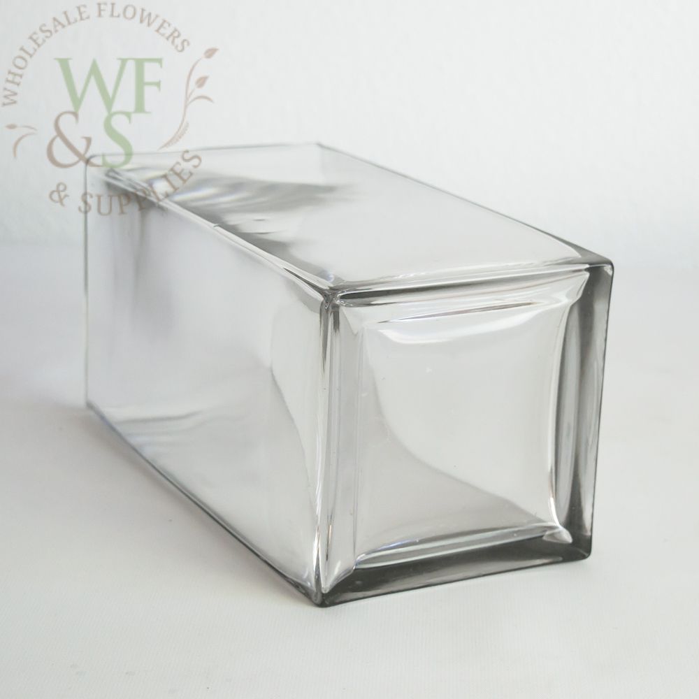 Square Glass Block Vase 10x 5