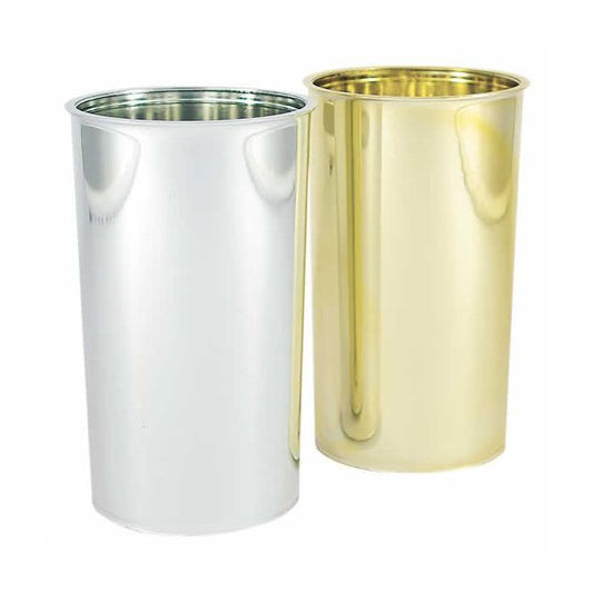 Silver Plastic Cylinder Vases in 7"