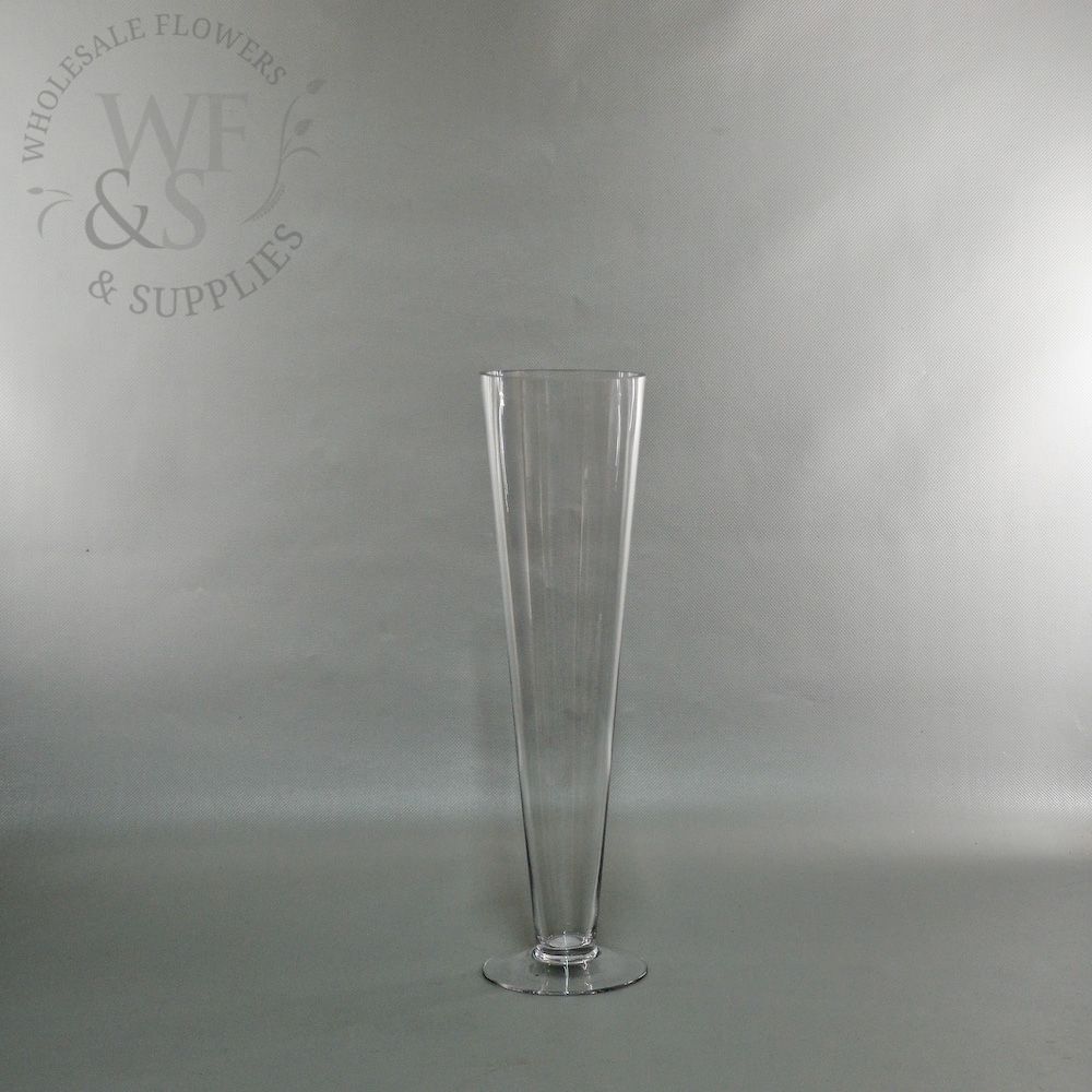 Clear Glass Pilsner Vase 16"