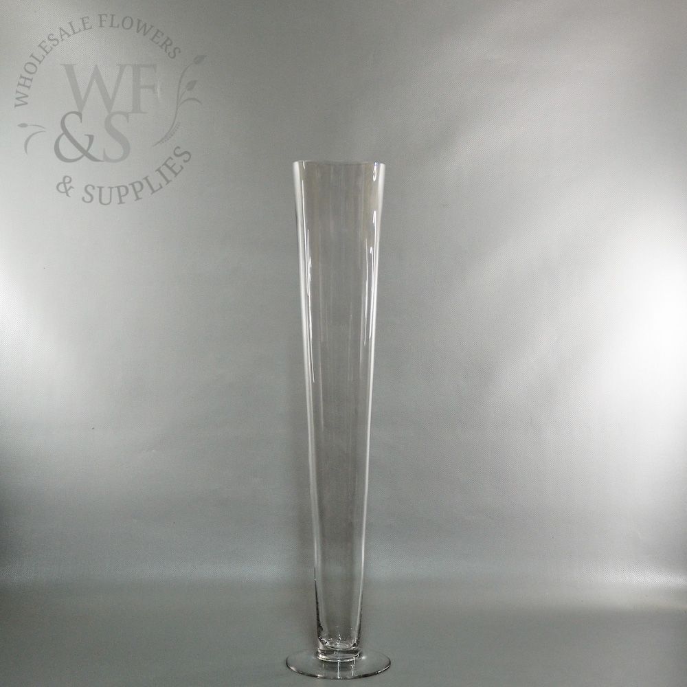 Clear Glass Pilsner Vase 24"