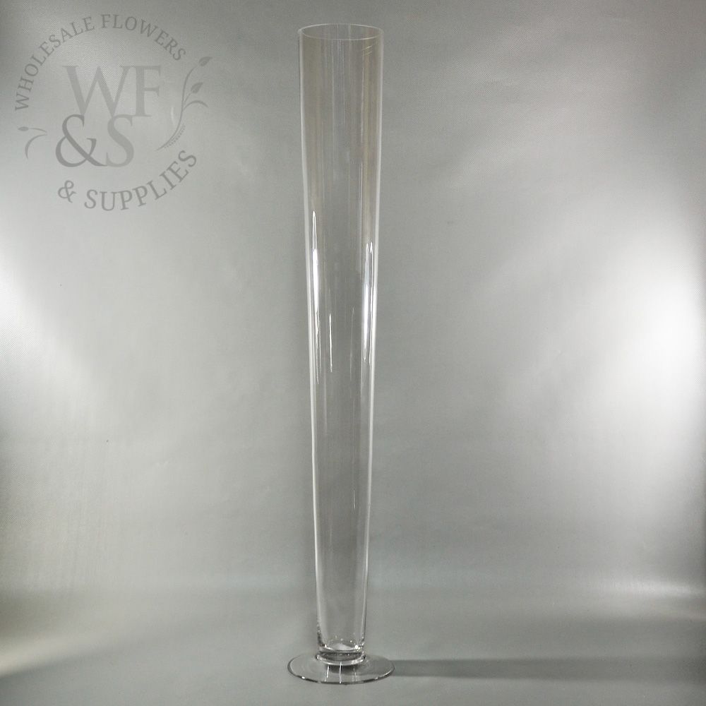 Clear Glass Pilsner Vase 32"