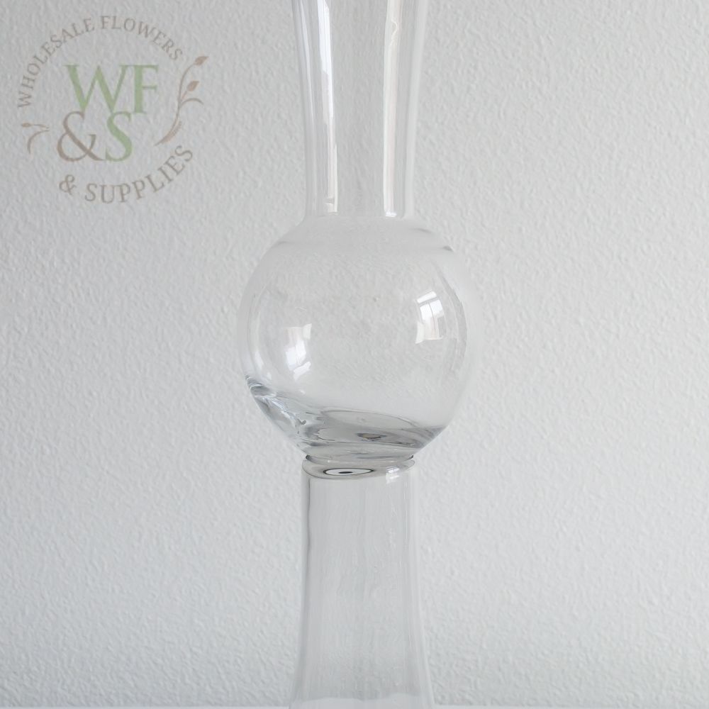 Glass Trumpet Vase Double Sided 30" Reversible Vase